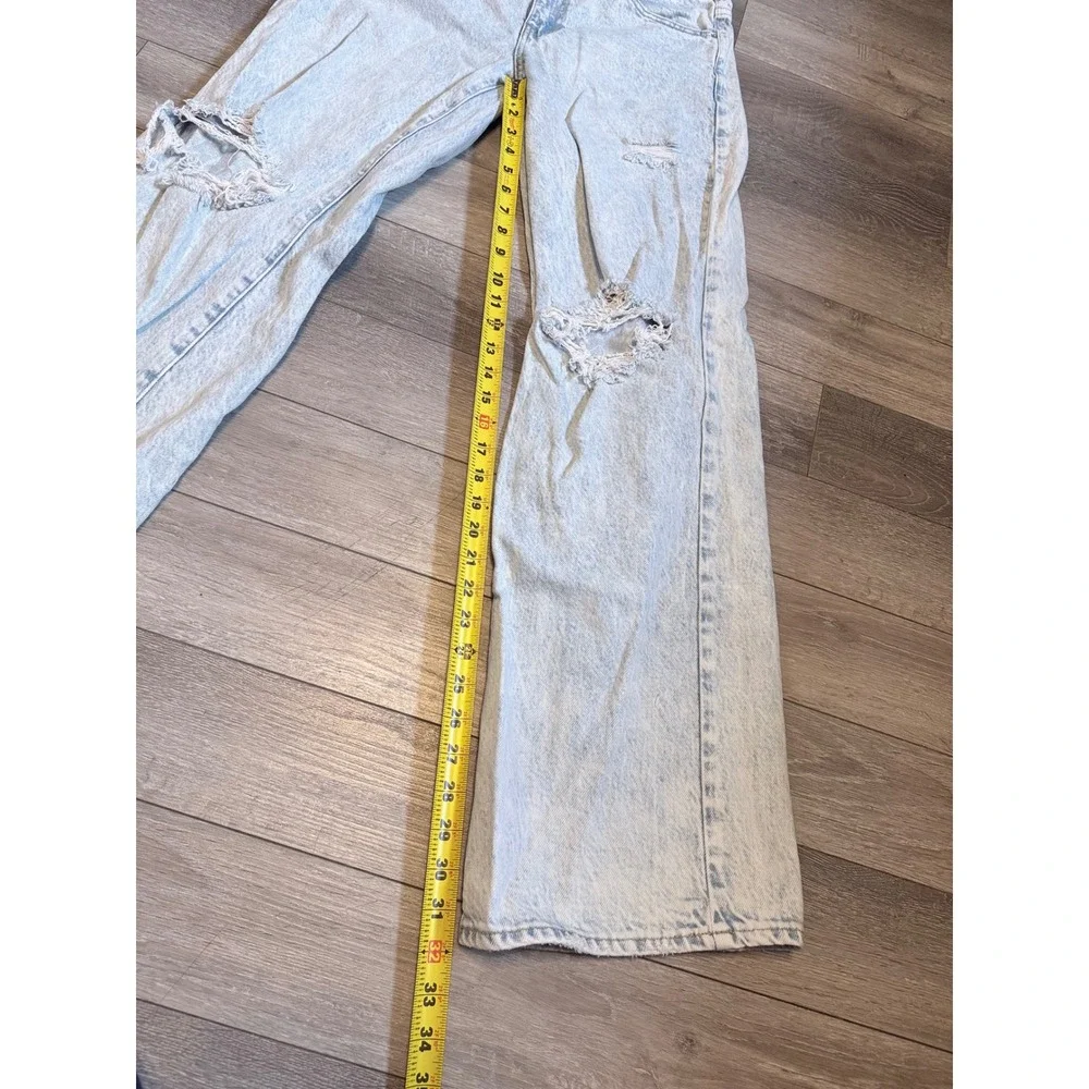 PacSun Baggy Jeans Womens 26 Light Wash Distressed Wide Leg Y2K Skater